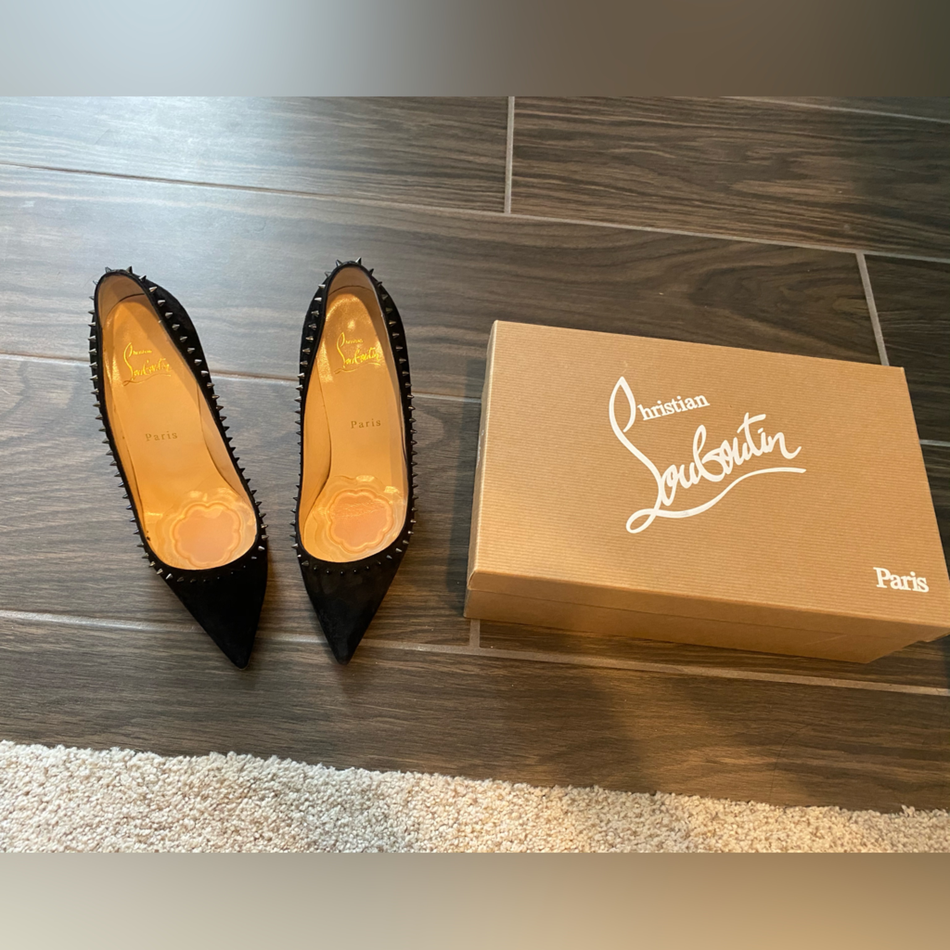 Christian Louboutin Black Spiked Women's Shoes